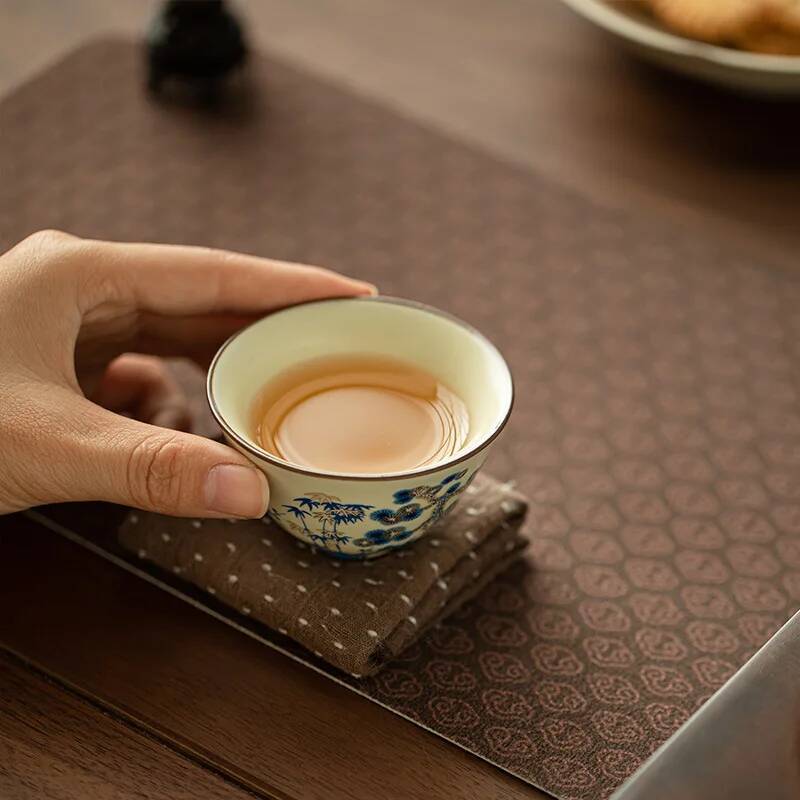 ถ้วยชาเซรามิกสีน้ำเงินและขาว ถ - Celadon Ceramic Cup บทวิจารณ์และราคา