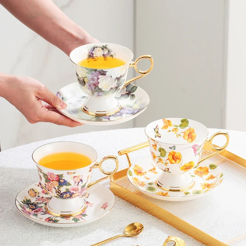 ถ้วยกาแฟและจานรองลายดอกไม้สไตล - Celadon Ceramic Cup บทวิจารณ์และราคา