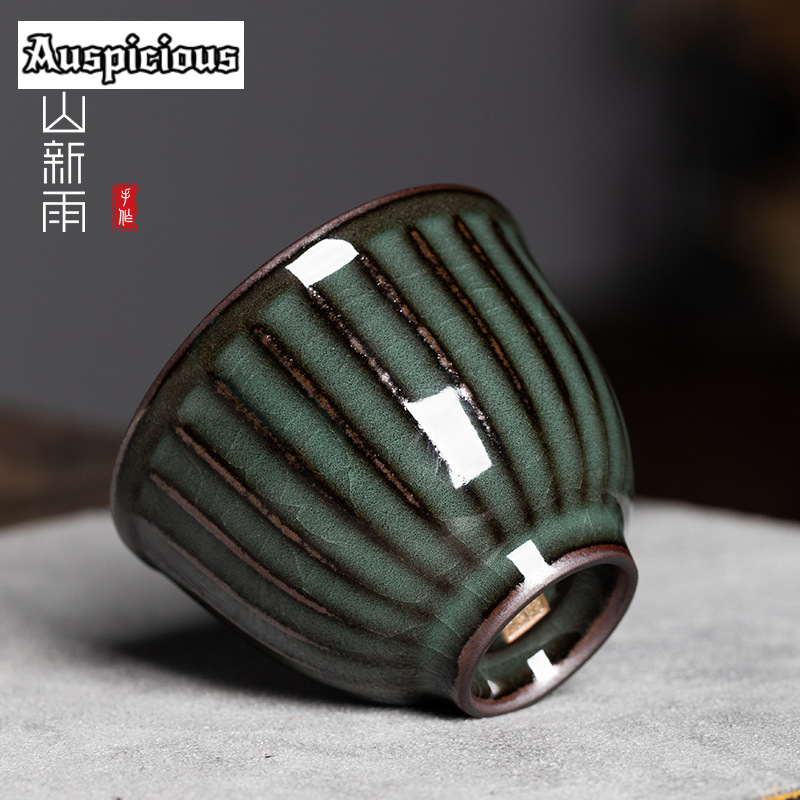 ถ้วยน้ำชาเซรามิกทำด้วยมือขนาด8 - Celadon Ceramic Cup บทวิจารณ์และราคา